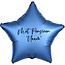 Folatex Folieballon Ster Chrome Azure Blauw - 43cm