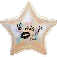 thumb-Folieballon Holographic Silver Star-5