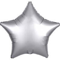 thumb-Folieballon Ster Chrome Zilver-3