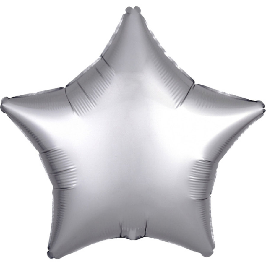 Folieballon Ster Chrome Zilver-3