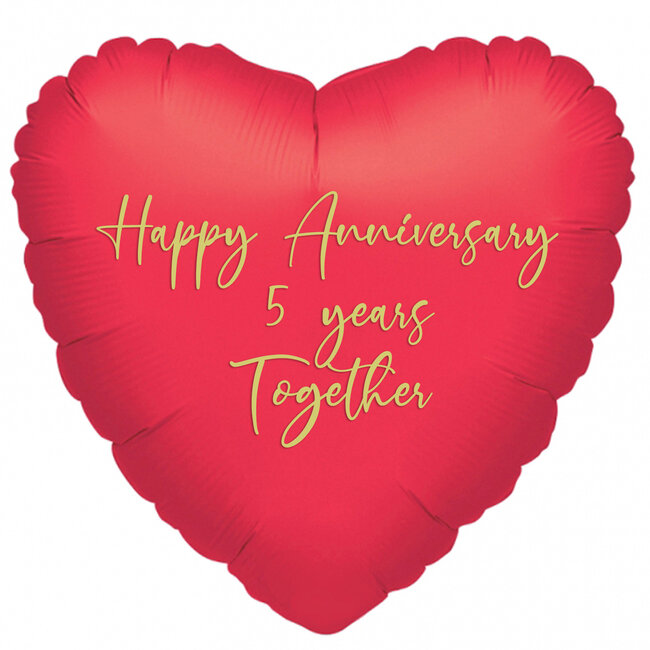 Folieballon Jumbo Hart Rood