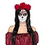Smiffy's Day of the Dead Headband - with Red Roses