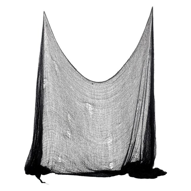 Griezelige Doek - Zwart - 75x300cm