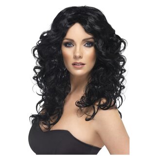 Glamour Pruik - Zwart