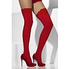 Fever Panty Kousen - Rood - Lace Tops met Silicone