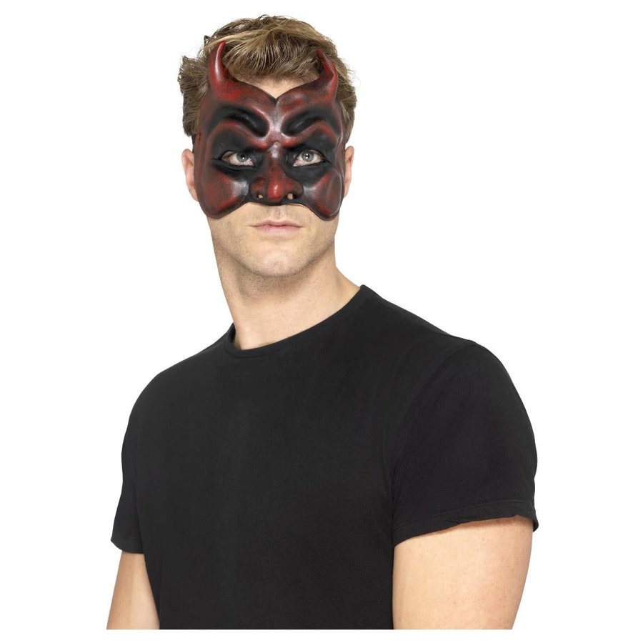 Masquerade Devil Mask - Latex - Heren-1