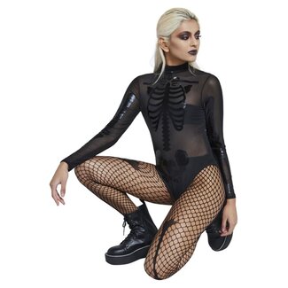 Fever Fever Skelet Body Stocking - Zwart