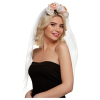 Floral Hoofdband Bride - Wit / Roze
