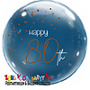 Folatex Folieballon Elegant True Blue 80 Jaar