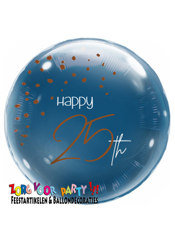 Folieballon Elegant True Blue 25 Jaar 