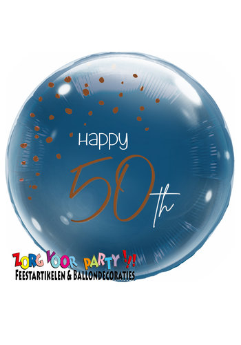 Folieballon Elegant True Blue 50 Jaar 