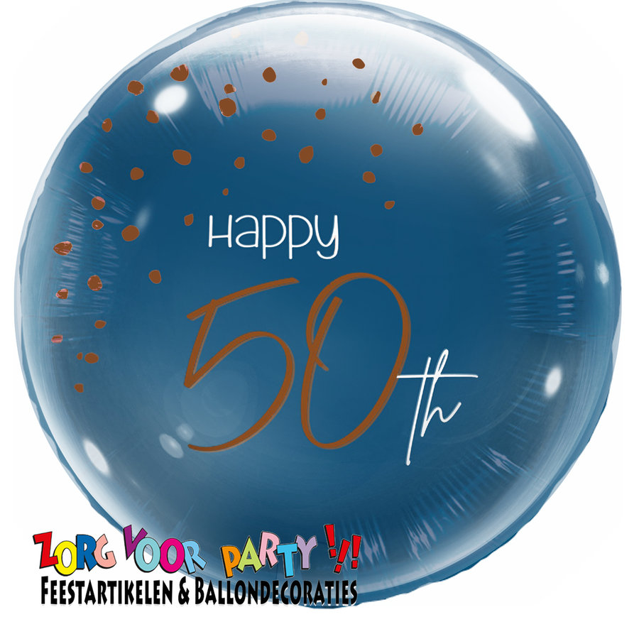 Folieballon Elegant True Blue 50 Jaar-1