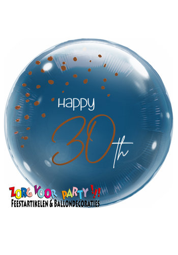 Folieballon Elegant True Blue 30 Jaar 