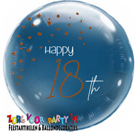 thumb-Folieballon Elegant True Blue 18 Jaar-1