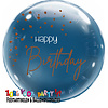 Folatex Folieballon Elegant True Blue Happy Birthday