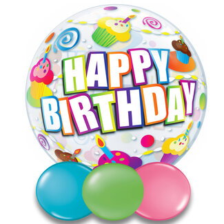 Qualatex Bubble Birthday Cupcakes