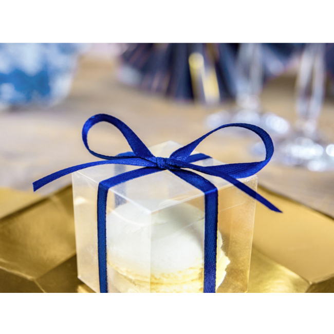 Satijn Lint Marine Blauw - 6 mm x 25 mtr