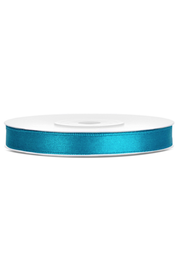 Satijn Lint Turquoise - 6 mm x 25 mtr 