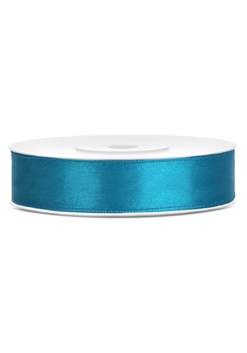 Satijn Lint Turquoise - 12 mm x 25 mtr 