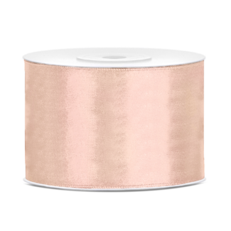 PartyDeco Satijn Lint Peach - 50 mm x 25 mtr