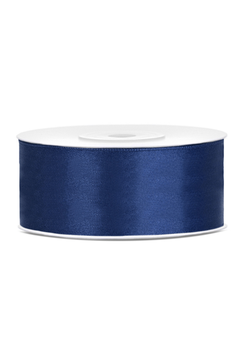 Satijn Lint Marine Blauw - 25 mm x 25 mtr 