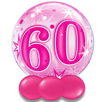 Qualatex Bubble Sparkle 60 Pink - 55cm