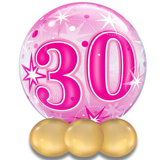 Qualatex Bubble Sparkle 30 Pink - 55cm