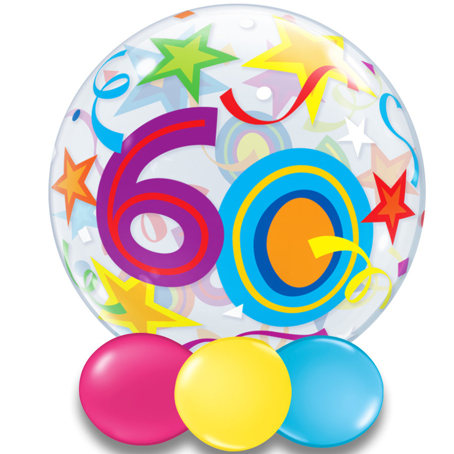 Bubble Ballon Gekleurd 60-3