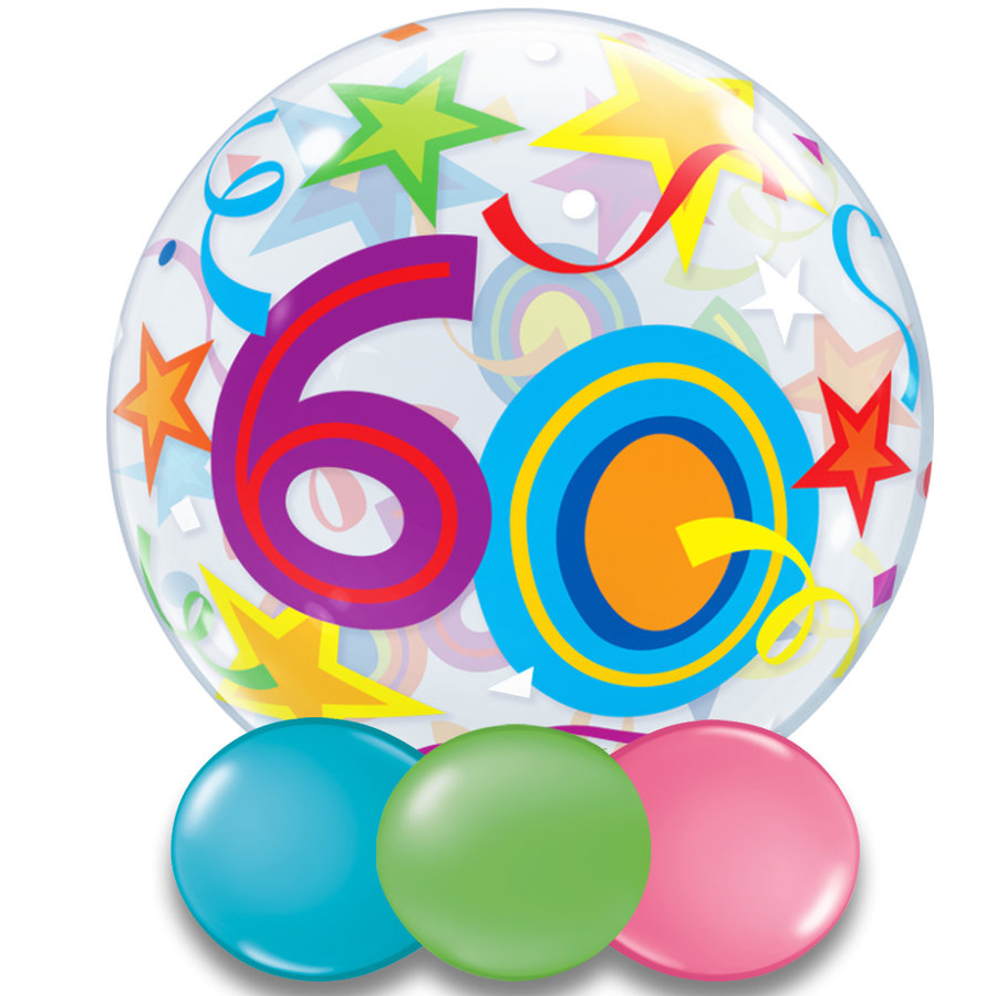 Bubble Ballon Gekleurd 60-2