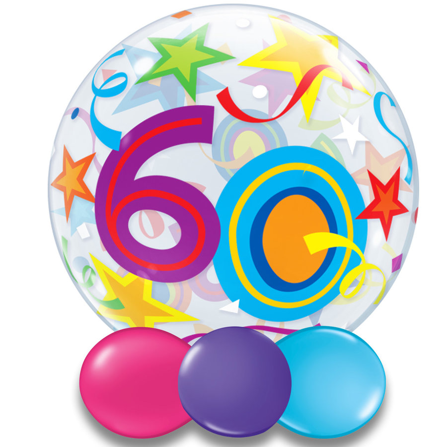 Bubble Ballon Gekleurd 60-1