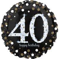Folieballon Jumbo Sparkling Birthday 40