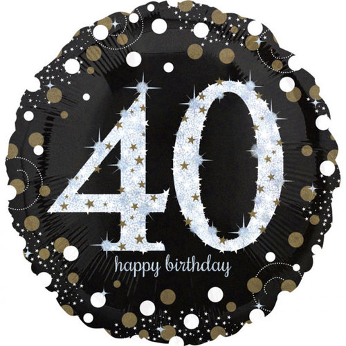 Folieballon Jumbo Sparkling Birthday 40 