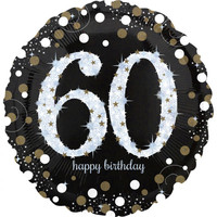 Folieballon Jumbo Sparkling Birthday 60