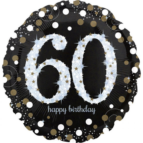 Folieballon Jumbo Sparkling Birthday 60 