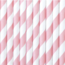 Papieren rietjes - Roze / Wit - 19,5 cm - 10 stuks