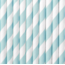 Papieren rietjes - Licht Blauw / Wit - 19,5 cm - 10 stuks