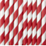 Papieren rietjes - Rood / Wit - 19,5 cm - 10 stuks