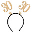 Santex Glitter Tiara Goud - 30 Jaar