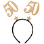 Santex Glitter Tiara Goud - 50 Jaar
