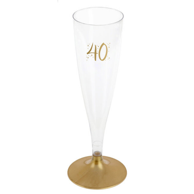 Champagne Flute - 40 Jaar - 140ml - 6st