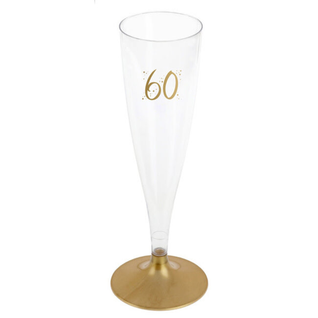Champagne Flute - 60 Jaar - 140ml - 6st