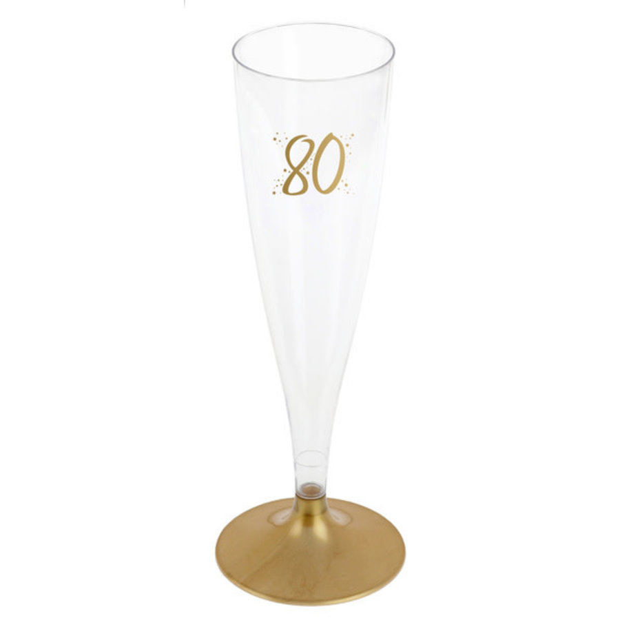 Champagne Flute - 80 Jaar - 140ml - 6st-1