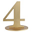 Metallic Tafel Nummer Goud - 4 - 14 x 9.5 x 17 cm