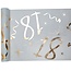 Santex Tafel loper Wit / Goud - 18 Jaar - 30 x 500cm