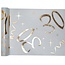 Santex Tafel loper Wit / Goud - 30 Jaar - 30 x 500cm