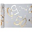 Santex Tafel loper Wit / Goud - 50 Jaar - 30 x 500cm