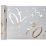 Santex Tafel loper Wit / Goud - 70 Jaar - 30 x 500cm