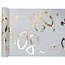 Santex Tafel loper Wit / Goud - 80 Jaar - 30 x 500cm
