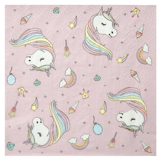 Unicorn Servetten - 20 st - 33x33cm Unicorn Servetten - 20 st - 33x33cm