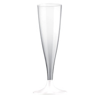 Champagne Glas met witte voet